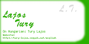 lajos tury business card